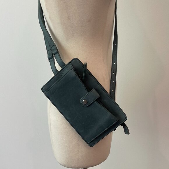 Free People Alley Leather Wallet in Lagoon NWOT - Picture 6 of 15